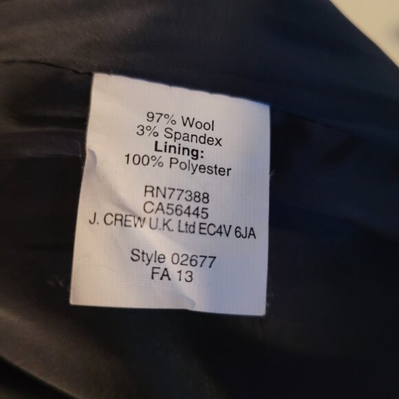 J Crew Navy Wool Mini Skirt SZ 6 - Picture 5 of 5